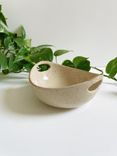 Load image into Gallery viewer, Stoneware Basket Bowl w/ Real Gold Dot Accents

